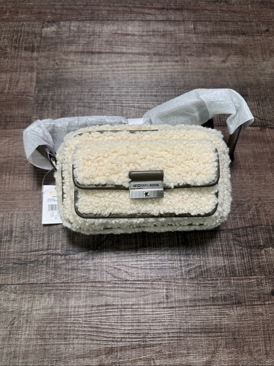 Michael Kors Handbags - Michael Kors Bradshaw Extra-Small Faux Shearling Camera Crossbody Bag NWT